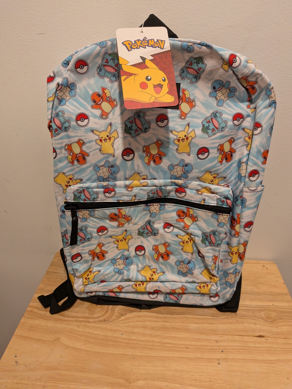 Bioworld Kids Backpack in Light Blue with Pokémon Characters